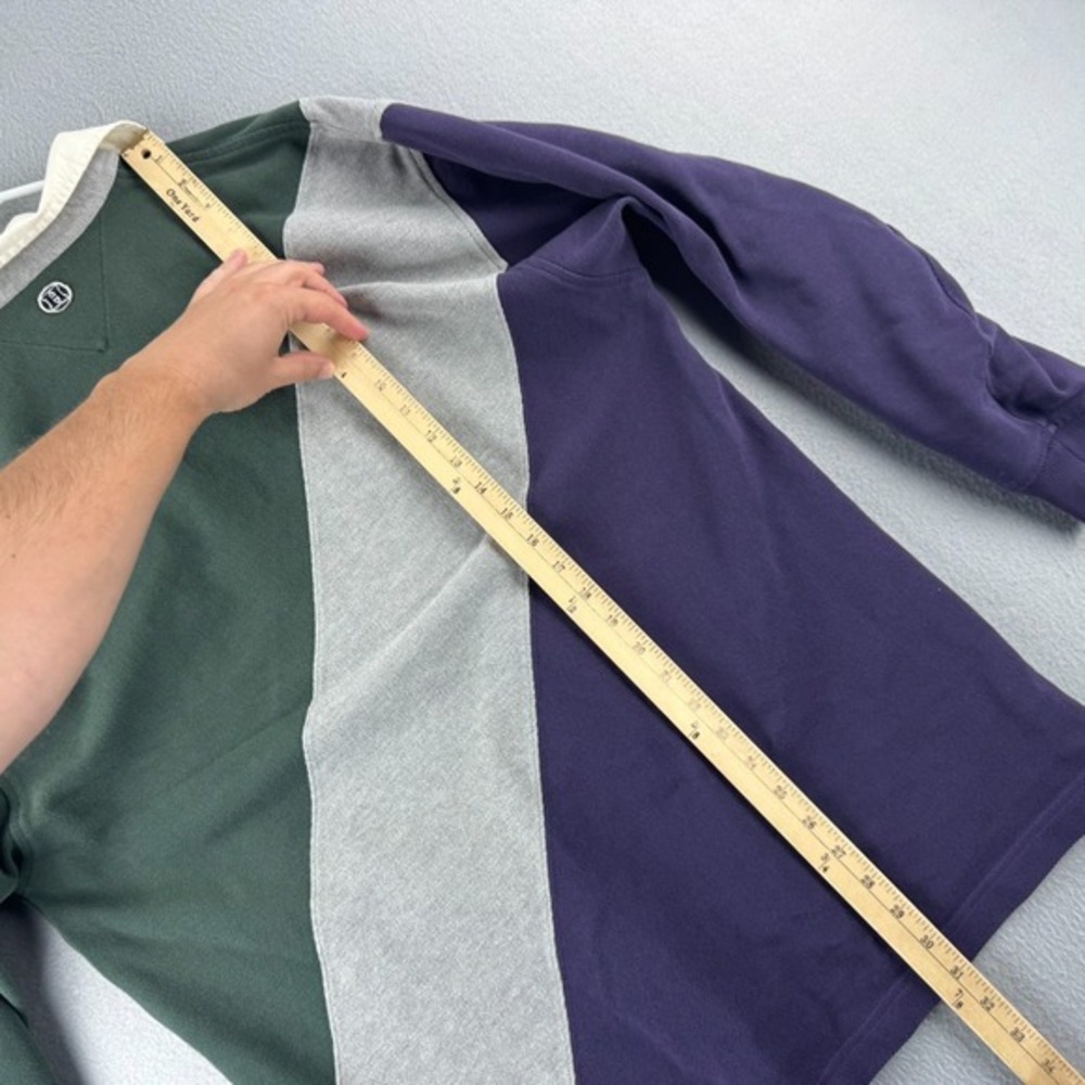 Tommy Hilfiger Rugby Shirt Mens Large Green Cotton 90s Long Sleeve Polo‎ - Picture 12 of 14